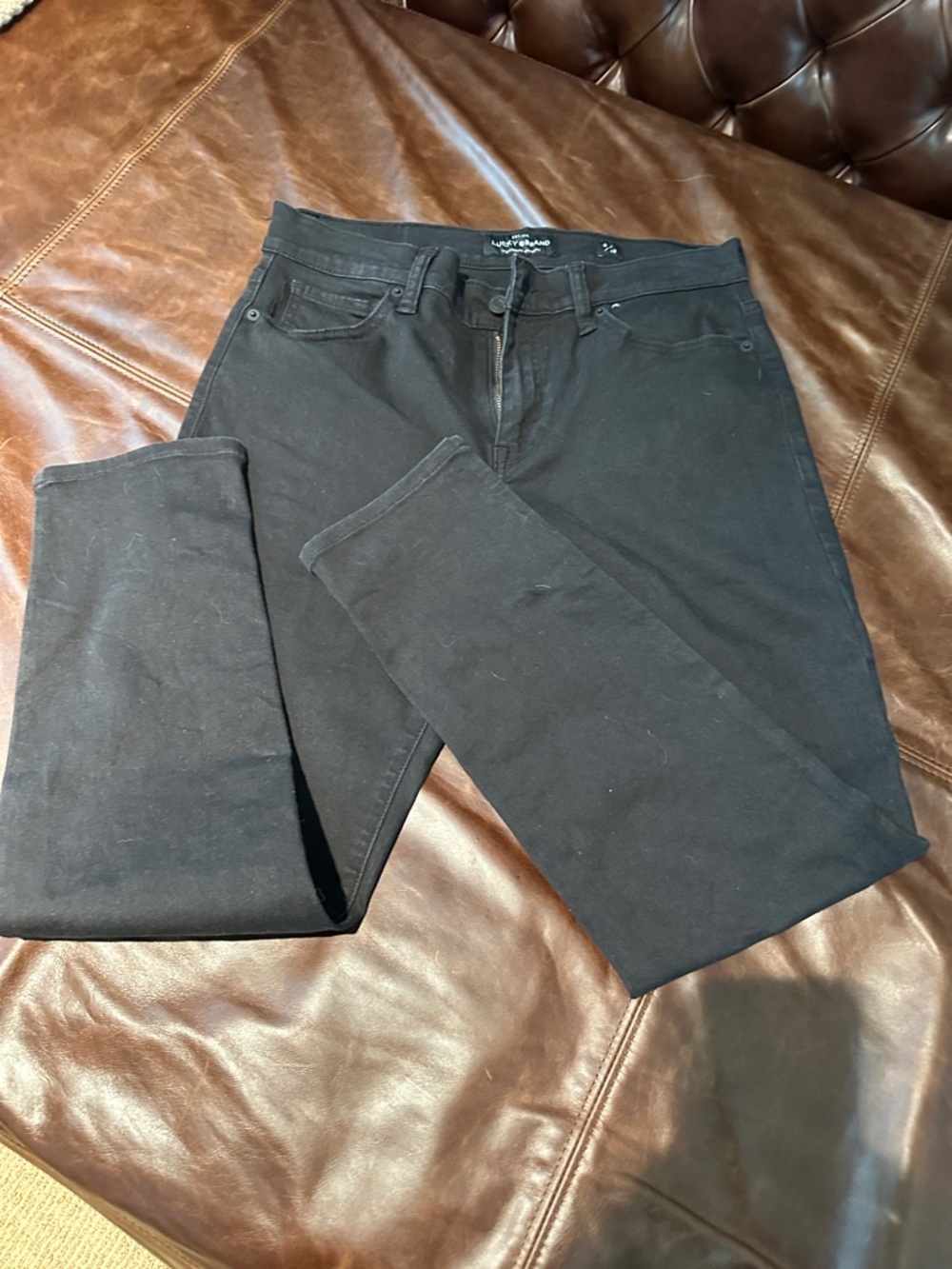 Lucky Brand Women's Straight Leg Jeans in Black Denim